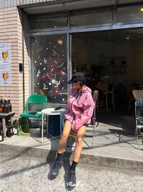 時髦透膚滾邊防曬外套
